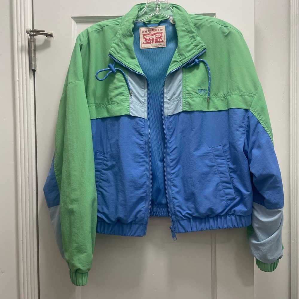 Levi's Two-Tone Green and Blue windbreaker Jacket